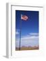 USA, Navajo Nation, Monument Valley, American Flag and Rock Formations-David Wall-Framed Photographic Print