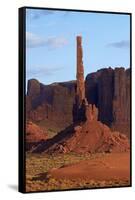 USA, Navajo Nation, Monument Valley, Totem Pole Rock Column-David Wall-Framed Stretched Canvas