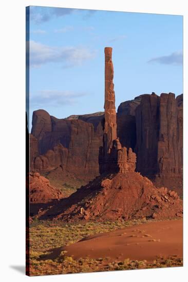 USA, Navajo Nation, Monument Valley, Totem Pole Rock Column-David Wall-Stretched Canvas