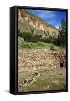 USA, Near Los Alamos, New Mexico, Bandelier National Monument, Big Kiva-null-Framed Stretched Canvas