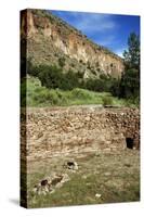 USA, Near Los Alamos, New Mexico, Bandelier National Monument, Big Kiva-null-Stretched Canvas