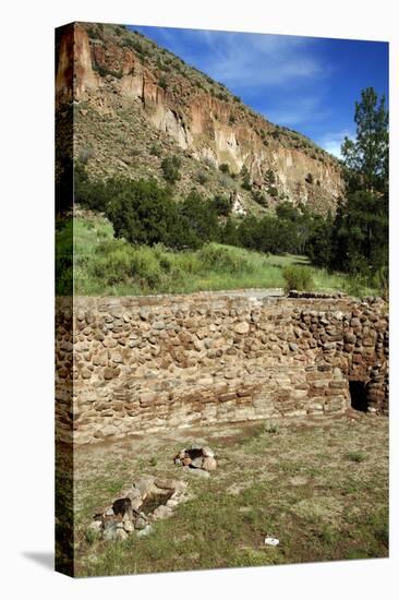 USA, Near Los Alamos, New Mexico, Bandelier National Monument, Big Kiva-null-Stretched Canvas