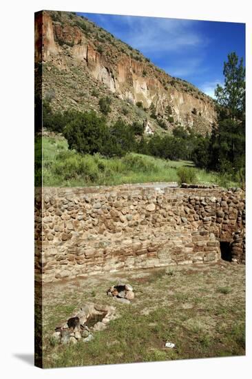 USA, Near Los Alamos, New Mexico, Bandelier National Monument, Big Kiva-null-Stretched Canvas