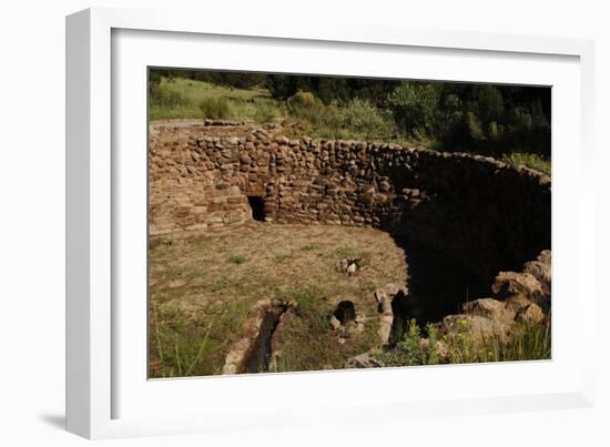 USA, Near Los Alamos, New Mexico, Bandelier National Monument, Big Kiva-null-Framed Giclee Print