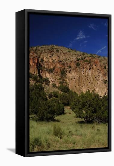USA, Near Los Alamos, New Mexico, Bandelier National Monument, Frijoles Canyon-null-Framed Stretched Canvas