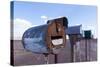 USA, Nevada, Highway, Mailboxes-Catharina Lux-Stretched Canvas