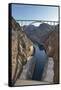 USA, Nevada, Hoover Dam and the Mike O'Callaghan-Pat Tillman Memorial Bridge.-Kevin Oke-Framed Stretched Canvas