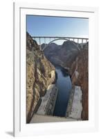 USA, Nevada, Hoover Dam and the Mike O'Callaghan-Pat Tillman Memorial Bridge.-Kevin Oke-Framed Premium Photographic Print