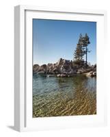 USA, Nevada, Lake Tahoe, Transparent Ripples on the Water at Sand Harbor State Park-Ann Collins-Framed Photographic Print