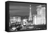 USA, Nevada, Las Vegas. City Buildings at Night-Dennis Flaherty-Framed Stretched Canvas