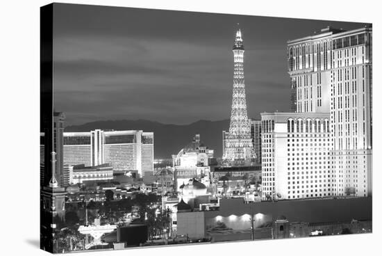 USA, Nevada, Las Vegas. City Buildings at Night-Dennis Flaherty-Stretched Canvas