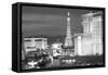 USA, Nevada, Las Vegas. City Buildings at Night-Dennis Flaherty-Framed Stretched Canvas