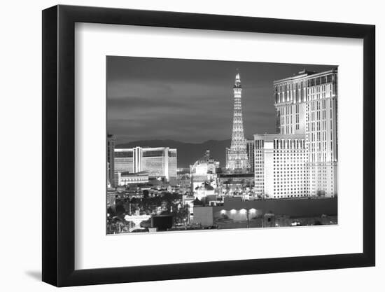 USA, Nevada, Las Vegas. City Buildings at Night-Dennis Flaherty-Framed Premium Photographic Print