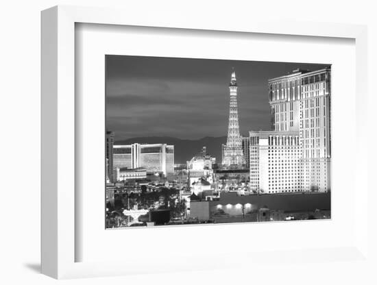 USA, Nevada, Las Vegas. City Buildings at Night-Dennis Flaherty-Framed Photographic Print