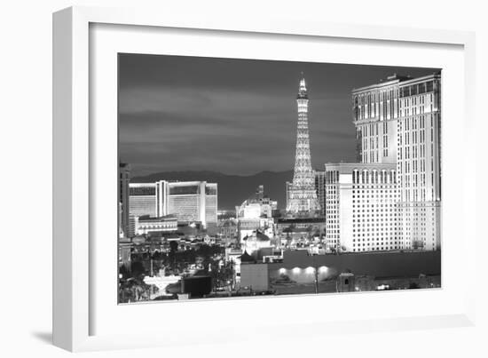 USA, Nevada, Las Vegas. City Buildings at Night-Dennis Flaherty-Framed Photographic Print