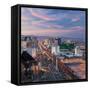 USA, Nevada, Las Vegas, Elevated Dusk View of the Hotels and Casinos Along the Strip-Gavin Hellier-Framed Stretched Canvas