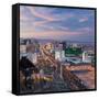 USA, Nevada, Las Vegas, Elevated Dusk View of the Hotels and Casinos Along the Strip-Gavin Hellier-Framed Stretched Canvas