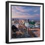 USA, Nevada, Las Vegas, Elevated Dusk View of the Hotels and Casinos Along the Strip-Gavin Hellier-Framed Photographic Print