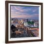 USA, Nevada, Las Vegas, Elevated Dusk View of the Hotels and Casinos Along the Strip-Gavin Hellier-Framed Photographic Print