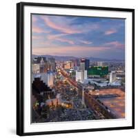 USA, Nevada, Las Vegas, Elevated Dusk View of the Hotels and Casinos Along the Strip-Gavin Hellier-Framed Photographic Print