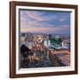 USA, Nevada, Las Vegas, Elevated Dusk View of the Hotels and Casinos Along the Strip-Gavin Hellier-Framed Photographic Print