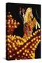 USA, Nevada, Las Vegas, Fremont Street Experience Moon Sign-Walter Bibikow-Stretched Canvas