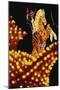 USA, Nevada, Las Vegas, Fremont Street Experience Moon Sign-Walter Bibikow-Mounted Photographic Print