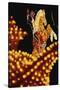 USA, Nevada, Las Vegas, Fremont Street Experience Moon Sign-Walter Bibikow-Stretched Canvas
