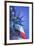 USA, Nevada, Las Vegas. Statue of Liberty and American flag composite.-Jaynes Gallery-Framed Premium Photographic Print