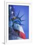USA, Nevada, Las Vegas. Statue of Liberty and American flag composite.-Jaynes Gallery-Framed Premium Photographic Print