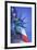 USA, Nevada, Las Vegas. Statue of Liberty and American flag composite.-Jaynes Gallery-Framed Premium Photographic Print