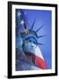 USA, Nevada, Las Vegas. Statue of Liberty and American flag composite.-Jaynes Gallery-Framed Photographic Print