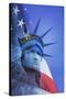 USA, Nevada, Las Vegas. Statue of Liberty and American flag composite.-Jaynes Gallery-Stretched Canvas