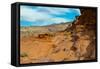 USA, Nevada, Mesquite. Gold Butte National Monument, Little Finland red rock sculptures-Bernard Friel-Framed Stretched Canvas