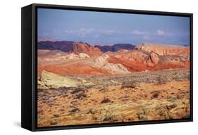 USA, Nevada, Overton, Valley of Fire SP, Rainbow Vista sandstone.-Bernard Friel-Framed Stretched Canvas