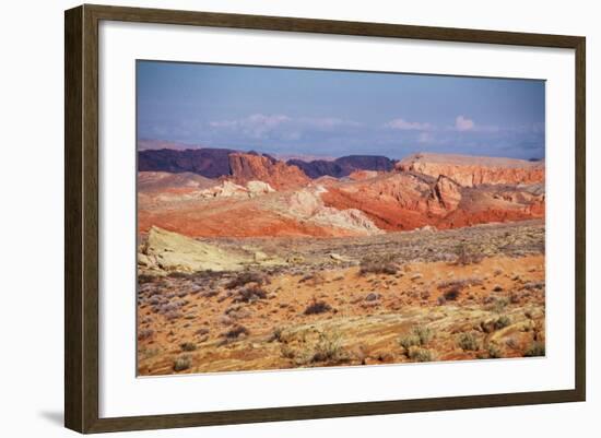 USA, Nevada, Overton, Valley of Fire SP, Rainbow Vista sandstone.-Bernard Friel-Framed Photographic Print