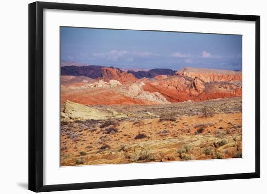 USA, Nevada, Overton, Valley of Fire SP, Rainbow Vista sandstone.-Bernard Friel-Framed Photographic Print