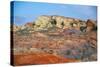 USA, Nevada, Overton, Valley of Fire SP, Rainbow Vista sandstone.-Bernard Friel-Stretched Canvas