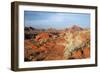 USA, Nevada, Overton, Valley of Fire SP, Rainbow Vista sandstone.-Bernard Friel-Framed Photographic Print