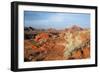 USA, Nevada, Overton, Valley of Fire SP, Rainbow Vista sandstone.-Bernard Friel-Framed Photographic Print