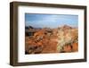 USA, Nevada, Overton, Valley of Fire SP, Rainbow Vista sandstone.-Bernard Friel-Framed Photographic Print