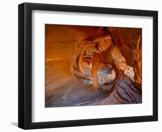 USA, Nevada, Overton, Valley of Fire State Park. Multi-colored rock formation.-Jaynes Gallery-Framed Photographic Print