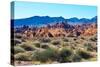 USA, Nevada, Valley of Fire State Park. Fire Canyon Road-Bernard Friel-Stretched Canvas