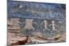 USA, Nevada. Valley of Fire State Park, Human petroglyphs-Kevin Oke-Mounted Photographic Print