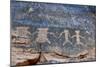 USA, Nevada. Valley of Fire State Park, Human petroglyphs-Kevin Oke-Mounted Photographic Print