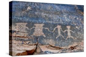 USA, Nevada. Valley of Fire State Park, Human petroglyphs-Kevin Oke-Stretched Canvas