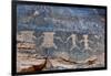 USA, Nevada. Valley of Fire State Park, Human petroglyphs-Kevin Oke-Framed Photographic Print