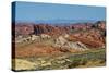 USA, Nevada. Valley of Fire State Park, Mouse's Tank Road looking north-Bernard Friel-Stretched Canvas