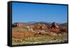 USA, Nevada, Valley of Fire State Park. Mouse Tank Road looking north-Bernard Friel-Framed Stretched Canvas