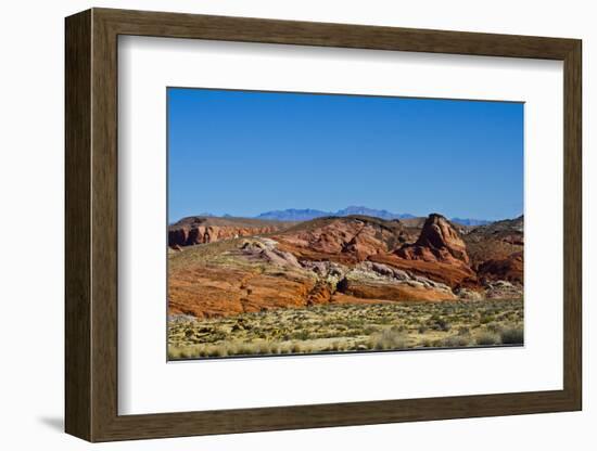 USA, Nevada, Valley of Fire State Park. Mouse Tank Road looking north-Bernard Friel-Framed Photographic Print